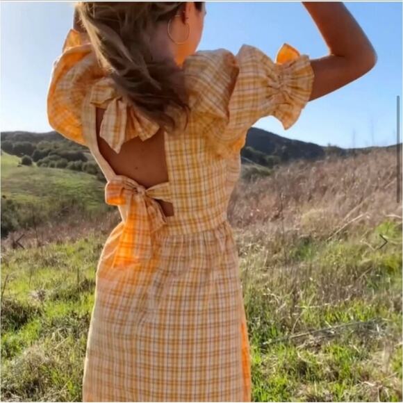 NWT Red Plaid Midi Dress - Picture 2 of 13